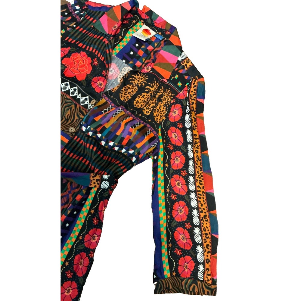 Farm Rio Anthropologie Colorful Artistic Statement Dress Size M - Picture 5 of 6